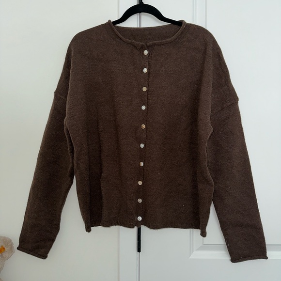 Sweaters - 🤎 Chocolate Brown Button-Up Cardigan – NWOT 🤎